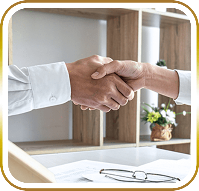 握手している様子